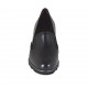 Zapato cerrado para mujer con elasticos en piel de color negro cuña 6 - Tallas disponibles:  43