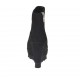 Bottines pour femmes avec fermeture éclair et plateforme en cuir nabuk noir talon compensé 9 - Pointures disponibles:  42, 43