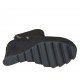 Bottines pour femmes avec fermeture éclair et plateforme en cuir nabuk noir talon compensé 9 - Pointures disponibles:  42, 43
