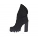 Bottines pour femmes avec fermeture éclair en nubuck noir talon 10 - Pointures disponibles:  42