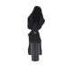 Stivaletto da donna con mezza cerniera in nabuk nero tacco 10 - Misure disponibili: 42