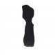 Bottines pour femmes avec fermeture éclair et plateforme en daim noir talon compensé 9 - Pointures disponibles:  42, 43