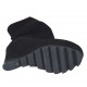 Bottines pour femmes avec fermeture éclair et plateforme en daim noir talon compensé 9 - Pointures disponibles:  42, 43