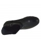 Stivaletto da donna con cerniera, fibbie e borchie in pelle nera tacco 3 - Misure disponibili: 33