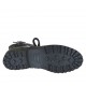 Stivaletto stringato da donna con cerniera, borchie, strass e fibbie in pelle nera tacco 3 - Misure disponibili: 33