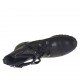Woman's laced ankle boot with zipper, studs, rhinestones and buckles in black leather heel 3 - Available sizes:  33