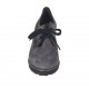 Scarpa stringata da donna in camoscio grigio e pelle nera zeppa 6 - Misure disponibili: 42