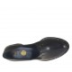 Zapato para mujer con elasticos y tachuelas en piel negra tacon 6 - Tallas disponibles:  42