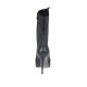 Bottines à bout pointu pour femmes avec fermeture éclair interieur en cuir noir talon 10 - Pointures disponibles:  31