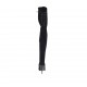 Stivale sopra al ginocchio da donna in camoscio ed elasticizzato nero con laccio tacco 11 - Misure disponibili: 31