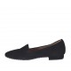 Zapato mocasino para mujer en gamuza color negro tacon 1 - Tallas disponibles:  32