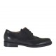 Zapato derby para mujer con cordones en piel negra tacon 2 - Tallas disponibles:  32