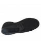 Scarpa stringata da uomo in camoscio nero con decorazioni a coda di rondine e inserti di pelle nera - Misure disponibili: 47