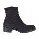 Bottines pour femmes avec fermeture éclair en nubuck noir talon 4 - Pointures disponibles:  33
