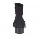 Woman's ankle boot with zipper in black nubuck leather heel 4 - Available sizes:  33