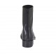 Botines para mujer con cremallera y tachuelas en piel negra tacon 4 - Tallas disponibles:  33
