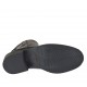 Botines para mujer con cremallera y tachuelas en piel negra tacon 4 - Tallas disponibles:  33