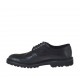 Scarpa stringata da uomo modello derby con decorazioni a coda di rondine in pelle nera - Misure disponibili: 47, 48, 49, 51