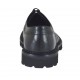 Scarpa stringata da uomo modello derby con decorazioni a coda di rondine in pelle nera - Misure disponibili: 47, 48, 49, 51