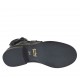 Stivaletto da donna con fibbie e borchie in pelle nera tacco 3 - Misure disponibili: 33