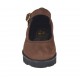 Bailarina para mujer en nubuk marron con cinturon cuña 3 - Tallas disponibles:  33, 42, 43, 44