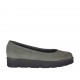 Ballerina da donna in nabuk grigio zeppa 3 - Misure disponibili: 42