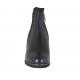 Bottines pour femmes avec élastique et fermeture clair en cuir noir talon compensé 4 - Pointures disponibles:  42