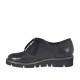 Scarpa stringata da donna in pelle e camoscio stampato nero zeppa 3 - Misure disponibili: 32, 43, 45