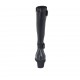 Stivale da donna con cerniera e fibbie in pelle e vernice nera zeppa 6 - Misure disponibili: 42