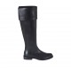 Botas para mujeres con solapa en piel negra tacon 2 - Tallas disponibles:  32