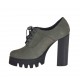 Zapato para mujer con cordones en nubuk de color gris tacon 10 - Tallas disponibles:  42