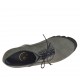 Chaussure à lacets pour femmes en cuir nubuck gris talon 10 - Pointures disponibles:  42