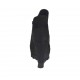 Botines para mujer con cremallera y plataforma en piel nabuk y gamuza negra cuña 9 - Tallas disponibles:  42