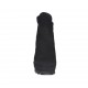Stivaletto da donna con cerniera e plateau in nabuk e camoscio nero zeppa 9 - Misure disponibili: 42