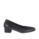 Decolté da donna in pelle nera tacco 3 - Misure disponibili: 32