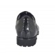 Zapato con cordones y plantilla extraible para mujeres en charol de color negro tacon 3 - Tallas disponibles:  33, 45