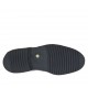 Men's ankle-high laced shoe with Brogue pattern in black leather - Available sizes:  38, 46