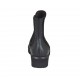 Stivaletto da donna con cerniera e elastico in pelle e camoscio nero zeppa 3 - Misure disponibili: 32, 33