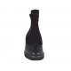 Stivaletto da donna con cerniera e elastico in pelle e camoscio nero zeppa 3 - Misure disponibili: 32, 33
