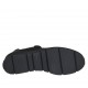 Stivaletto da donna con cerniera e elastico in pelle e camoscio nero zeppa 3 - Misure disponibili: 32, 33