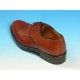 Men's laced derby shoe with captoe in tan brown leaher - Available sizes:  39, 40, 41, 43, 44, 52, 53, 54