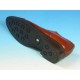 Scarpa derby stringata elegante con puntale in pelle color cuoio - Misure disponibili: 39, 40, 41, 43, 44, 52, 53, 54