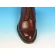 Men's laced derby shoe with floral captoe in mohogany brown leather - Available sizes:  40, 43, 52, 53