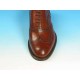 Scarpa oxford stringata con lavorazione Brogue in pelle marrone mogano - Misure disponibili: 40, 41, 45, 52, 53, 54