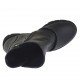Stivaletto da donna con cerniere e bottone in pelle nera zeppa 3 - Misure disponibili: 33