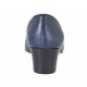 Escarpin en cuir bleu pour femmes talon 4 - Pointures disponibles:  43, 45