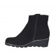 Botines para mujeres con boton y cremallera en gamuza y charol negro cuña 4 - Tallas disponibles:  42