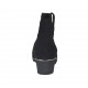 Stivaletto da donna con bottone e cerniera in camoscio e vernice nera zeppa 4 - Misure disponibili: 42
