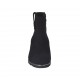 Stivaletto da donna con bottone e cerniera in camoscio e vernice nera zeppa 4 - Misure disponibili: 42