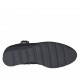 Stivaletto da donna con bottone e cerniera in camoscio e vernice nera zeppa 4 - Misure disponibili: 42